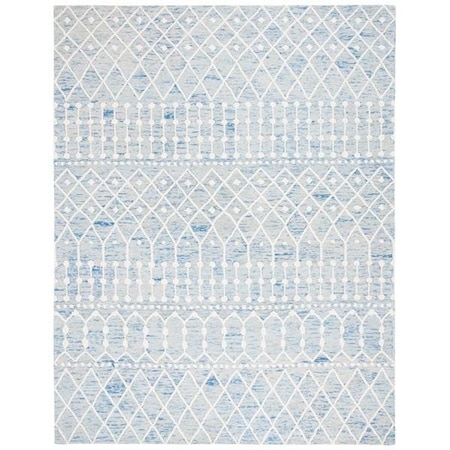 Safavieh Blossom Hand Tufted Runner Area RugBlue & Ivory 2 ft.3 in. x 8 ft. BLM115M-28